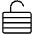 Lock Laminated Open Thin Icon from Phosphor Thin Set | Free Download as SVG Vector and Transparent PNG | Streamline icons