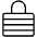 Lock Laminated Thin Icon from Phosphor Thin Set | Free Download as SVG Vector and Transparent PNG | Streamline icons