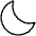 Moon Thin Icon from Phosphor Thin Set