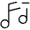 Music Notes Minus Thin Icon from Phosphor Thin Set