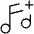 Music Notes Plus Thin Icon from Phosphor Thin Set