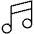 Music Notes Thin Icon from Phosphor Thin Set
