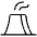 Nuclear Plant Thin Icon from Phosphor Thin Set