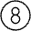 Number Circle Eight Thin Icon from Phosphor Thin Set