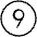 Number Circle Nine Thin Icon from Phosphor Thin Set