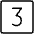 Number Square Three Thin Icon from Phosphor Thin Set