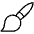 Paint Brush Thin Icon from Phosphor Thin Set