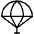 Parachute Thin Icon from Phosphor Thin Set