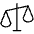 Scales Thin Icon from Phosphor Thin Set