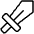 Sword Thin Icon from Phosphor Thin Set
