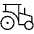 Tractor Thin Icon from Phosphor Thin Set | Free Download as SVG Vector and Transparent PNG | Streamline icons