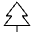 Tree Evergreen Thin Icon from Phosphor Thin Set | Free Download as SVG Vector and Transparent PNG | Streamline icons