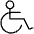 Wheelchair Thin Icon from Phosphor Thin Set | Free Download as SVG Vector and Transparent PNG | Streamline icons