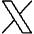 X Logo Thin Icon from Phosphor Thin Set