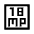 18mp Icon from Sharp Line - Material Symbols Set