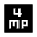 4mp Fill Icon from Sharp Fill - Material Symbols Set