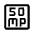 50mp Icon from Outlined Line - Material Symbols Set