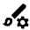 Brush Setting Gear Icon from Outlined Line - Material Pro Set