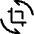 Crop Rotate Icon from Rounded Line - Material Symbols Set