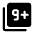 Filter 9 Plus Fill Icon from Rounded Fill - Material Symbols Set