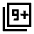 Filter 9 Plus Icon from Sharp Line - Material Symbols Set
