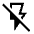 Flash Off Icon from Outlined Line - Material Symbols Set