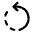 Rotate Left Icon from Rounded Line - Material Symbols Set