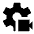 Settings Video Camera Fill Icon from Sharp Fill - Material Symbols Set