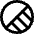 Bottom Right Half Shadow Circle Icon from Sharp Line Set