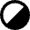 Bottom Right Half Shadow Circle Icon from Sharp Solid Set