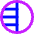 Left Half Shadow Circle Icon from Sharp Neon Set