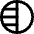 Left Half Shadow Circle Icon from Sharp Line Set