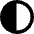Left Half Shadow Circle Icon from Sharp Remix Set