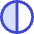 Left Half Shadow Circle Icon from Sharp Duo Set
