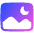Night Landscape Mode Camera Icon from Plump Gradient Set