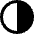 Right Half Shadow Circle Icon from Core Remix Set