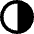 Right Half Shadow Circle Icon from Sharp Solid Set