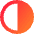 Right Half Shadow Circle Icon from Sharp Gradient Set