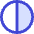 Right Half Shadow Circle Icon from Sharp Duo Set