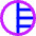 Right Half Shadow Circle Icon from Sharp Neon Set