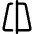 Trapezoid Line Vertical Icon from Core Line Set