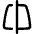 Trapezoid Line Vertical Icon from Flex Line Set