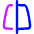 Trapezoid Line Vertical Icon from Flex Neon Set