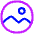 Image In Circle Icon from Plump Neon Set