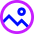 Image In Circle Icon from Sharp Neon Set