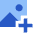 Image Photo Add Icon from Sharp Flat Set