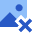 Image Photo Delete Icon from Sharp Flat Set