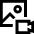 Image To Video Icon from Sharp Line Set