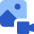 Image To Video Icon from Core Flat Set