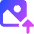 Upload Upscale Image Icon from Core Gradient Set